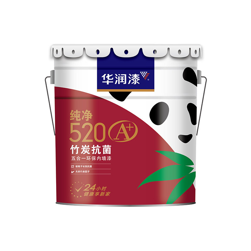  纯净520A+竹炭抗菌五合一环保内墙漆